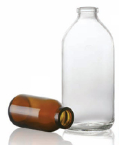 300 ml infuusflacon, helder, type 1 geblazen glas
